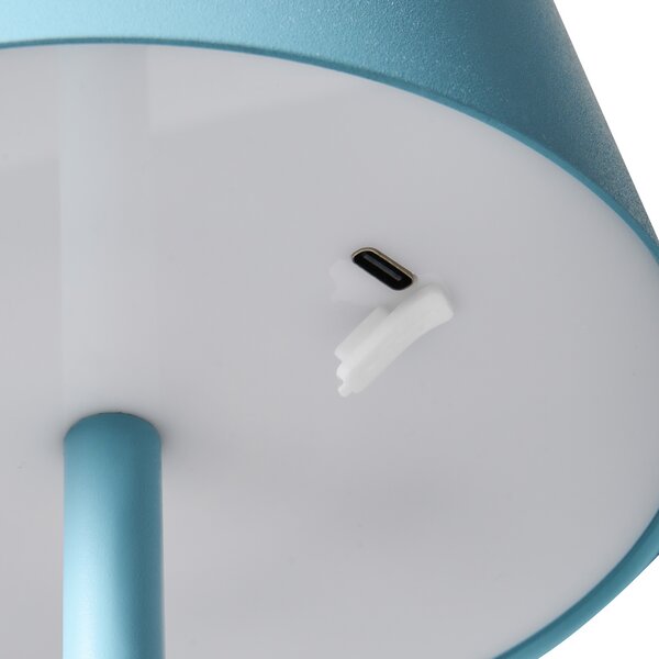 LED bezdrátová stolní lampa GUDER se stmívačem Kov Modrá