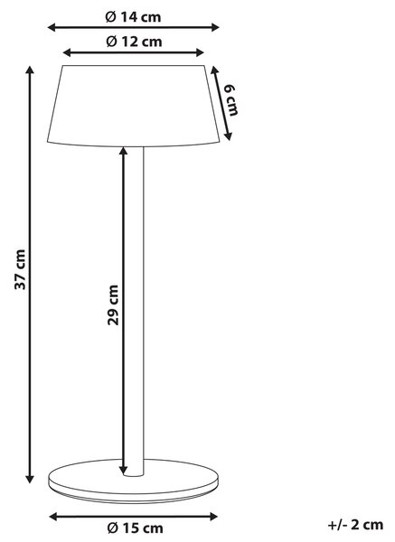 LED bezdrátová stolní lampa GUDER se stmívačem Kov Růžová