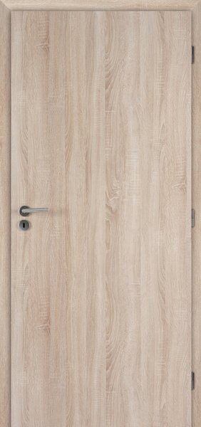 Interiérové dveře Doornite plné - fólie dub sonoma, pravé "90", zámek pro BB, voština