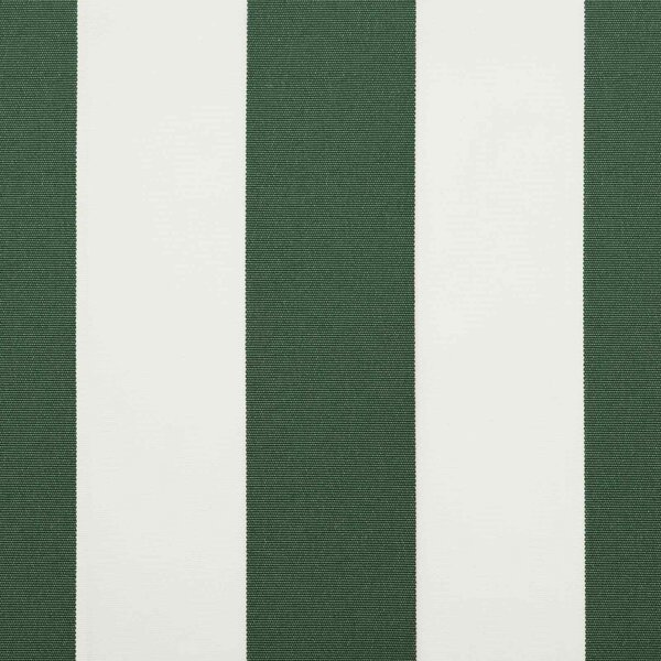 Stahovací markýza Zelená a bílá 400 × 300 cm Polyester a hliník 3330719