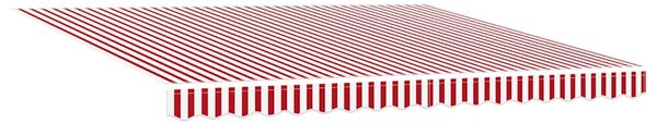 Stahovací markýza Červená a Bílá 400 × 350 cm Polyester 3330758