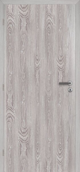 Interiérové dveře Doornite plné - fólie dub šedý, levé "90", zámek pro BB, voština