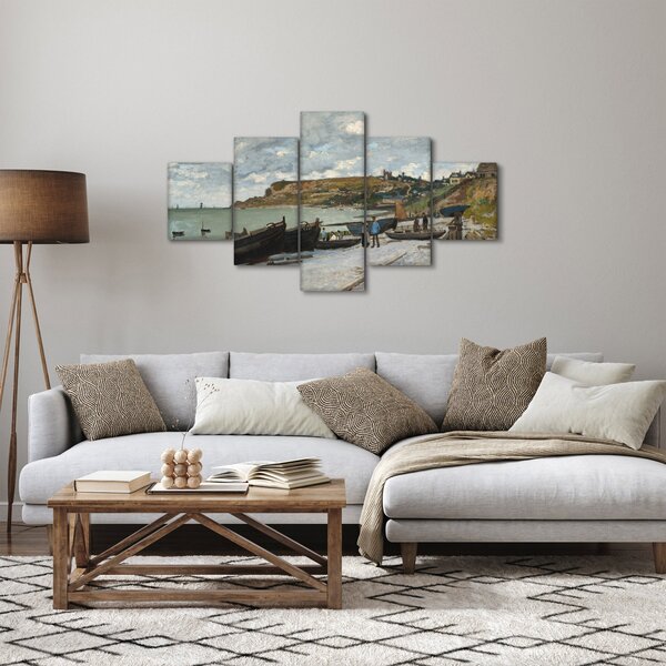 Obraz - Claude Monet, Sainte Adresse, reprodukce (125x70 cm)