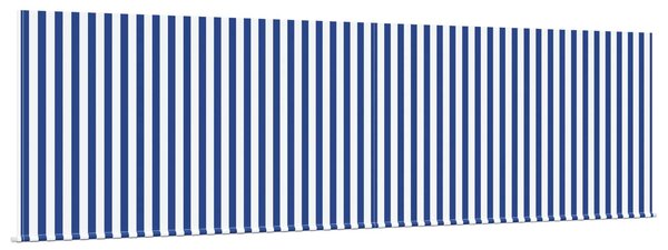 Stahovací markýza Modrá a bílá 400 × 300 cm Polyester a hliník 3330853