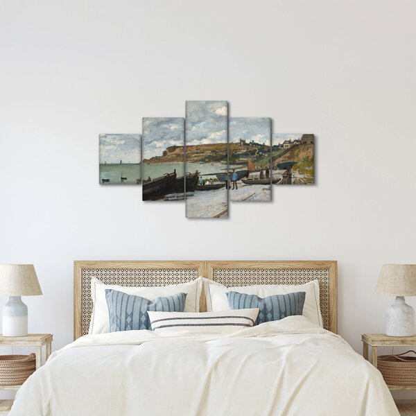 Obraz - Claude Monet, Sainte Adresse, reprodukce (125x70 cm)