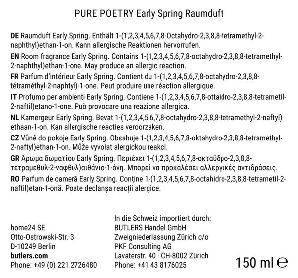 PURE POETRY Vůně do bytu Early Spring 150 ml