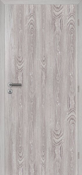 Interiérové dveře Doornite plné - fólie dub šedý, pravé "90", zámek pro BB, voština