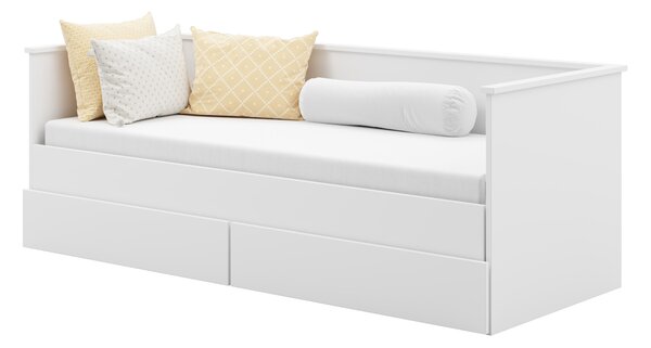 ADRK Rozkládací postel HELA II, CH-Hel-II-200-E2200, 200x80 cm s matrací, bílá