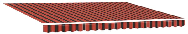 Stahovací markýza Červená a černá 450 × 300 cm Plátno a hliník 3330889