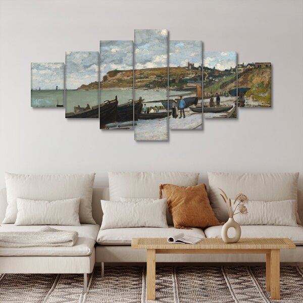 Obraz - Claude Monet, Sainte Adresse, reprodukce (210x100 cm)