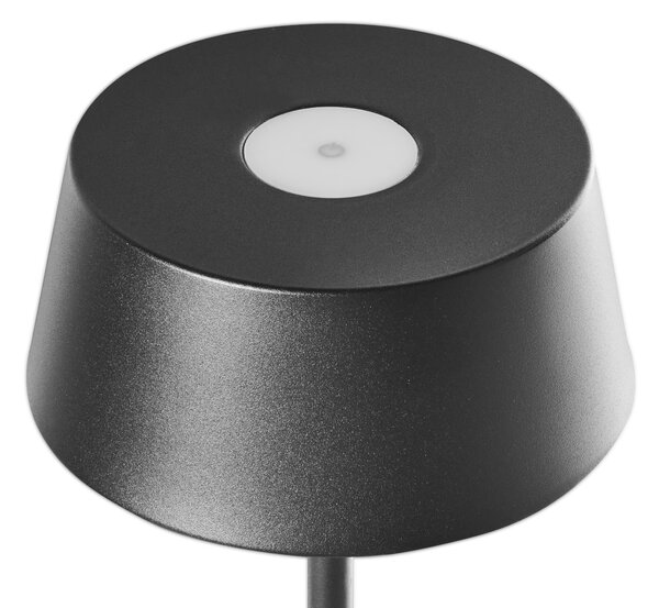 LED bezdrátová stolní lampa GUDER se stmívačem Kov Černá
