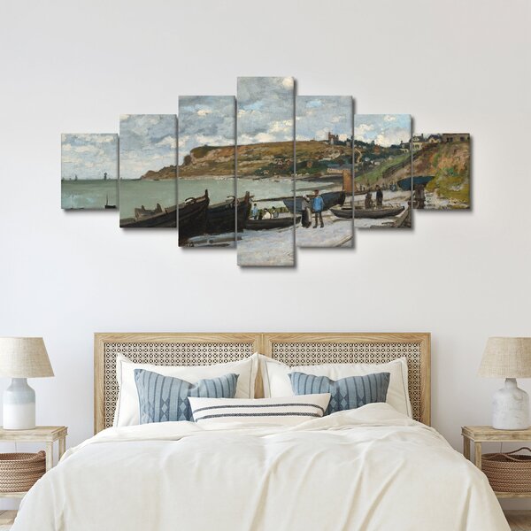 Obraz - Claude Monet, Sainte Adresse, reprodukce (210x100 cm)