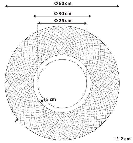 Zrcadlo POMARO 60 cm 60 cm Borovicové dřevo Světle hnědá