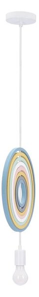 Candellux Bílo-duhový závěsný lustr Hoops pro žárovku E27 31-12043