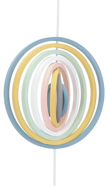Candellux Bílo-duhový závěsný lustr Hoops pro žárovku E27 31-12043