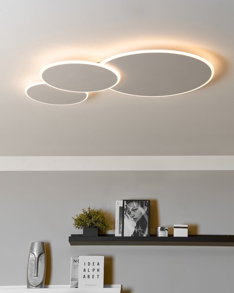 LED stropní lampa GABRIK se stmívačem Kov Bílá