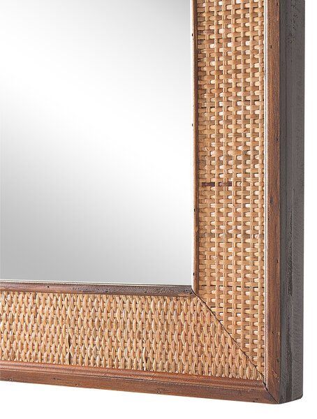 Zrcadlo IGUALA 54 cm 74 cm Bambus Přírodní jasan