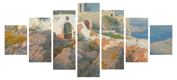 Obraz - William Stanley Haseltine, Santa Maria a Cetrella, Anacapri, reprodukce (210x100 cm)
