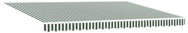 Stahovací markýza Zelená a bílá 450 × 300 cm Látka a hliník 3331068