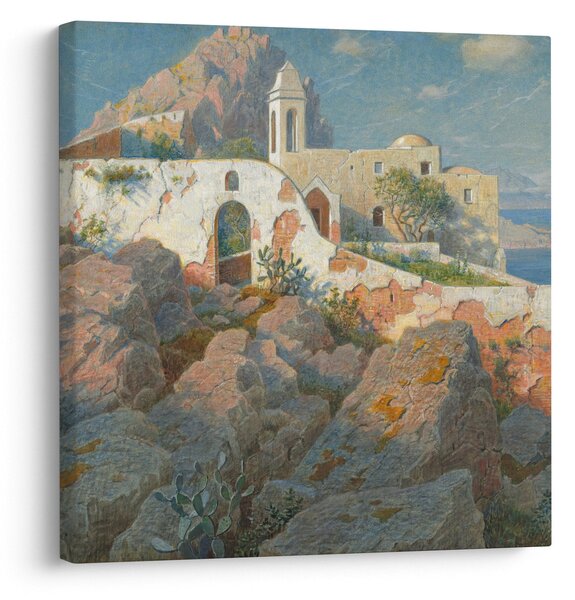 Obraz - William Stanley Haseltine, Santa Maria a Cetrella, Anacapri, reprodukce (30x30 cm)