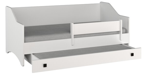 ADRK Rozkládací postel NAOMI II, CH-NAO-II-160-E1800, 160x80 cm s matrací, bílá