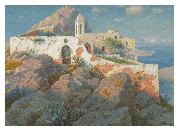 Obraz - William Stanley Haseltine, Santa Maria a Cetrella, Anacapri, reprodukce (70x50 cm)