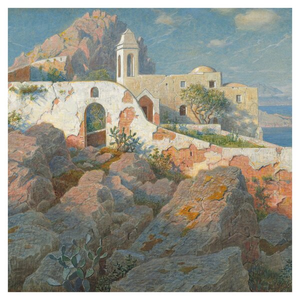 Obraz - William Stanley Haseltine, Santa Maria a Cetrella, Anacapri, reprodukce (30x30 cm)