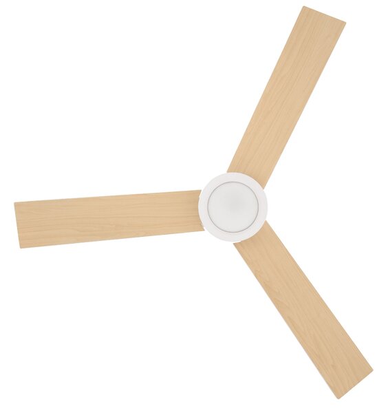 HOMCOM Stropní Ventilátor s Osvětlením, Dálkové Ovládání, 48W Stropní Světlo s Ventilátorem, 112 cm Tichý Stropní Lampa s Nastavitelným Osvětlením a Č