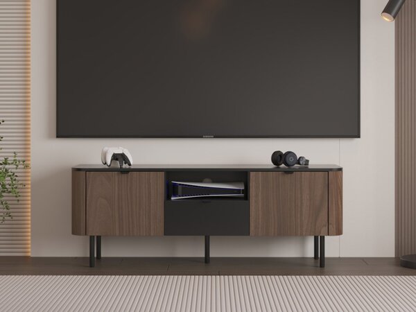TV skříňka/stolek 150 Olamapo 02, Barva:: ořech / černá 5903211413926