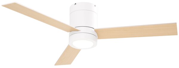 HOMCOM Stropní Ventilátor s Osvětlením, Dálkové Ovládání, 48W Stropní Světlo s Ventilátorem, 112 cm Tichý Stropní Lampa s Nastavitelným Osvětlením a Č
