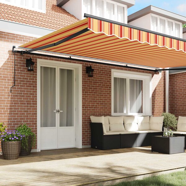 Stahovací markýza Žlutá a oranžová 500 × 300 cm 3331247