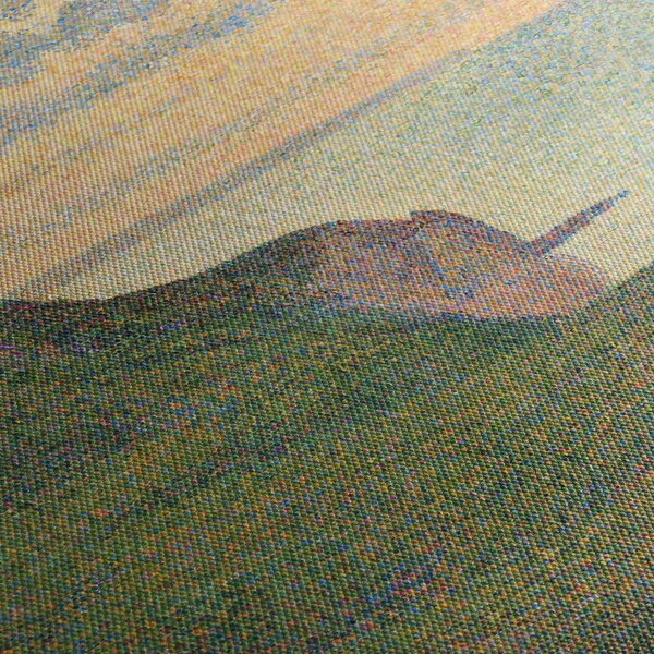 Obraz - Georges Seurat, Seascape at Port-en-Bessin, Normandy, reprodukce (125x70 cm)