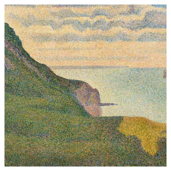 Obraz - Georges Seurat, Seascape at Port-en-Bessin, Normandy, reprodukce (30x30 cm)