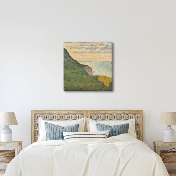 Obraz - Georges Seurat, Seascape at Port-en-Bessin, Normandy, reprodukce (30x30 cm)