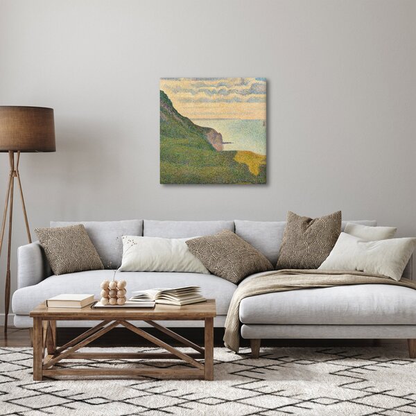 Obraz - Georges Seurat, Seascape at Port-en-Bessin, Normandy, reprodukce (30x30 cm)