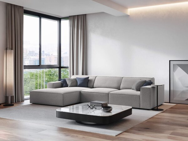 Rohová pohovka judy levá 284 cm světle šedá