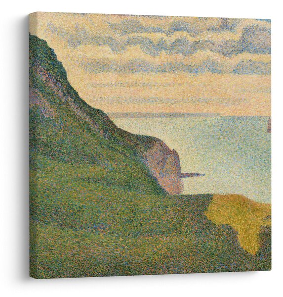 Obraz - Georges Seurat, Seascape at Port-en-Bessin, Normandy, reprodukce (30x30 cm)