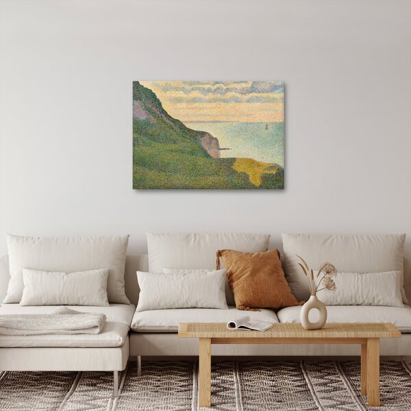 Obraz - Georges Seurat, Seascape at Port-en-Bessin, Normandy, reprodukce (70x50 cm)
