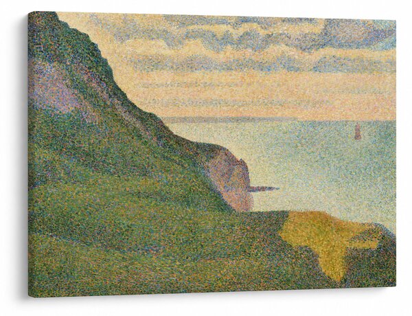 Obraz - Georges Seurat, Seascape at Port-en-Bessin, Normandy, reprodukce (70x50 cm)