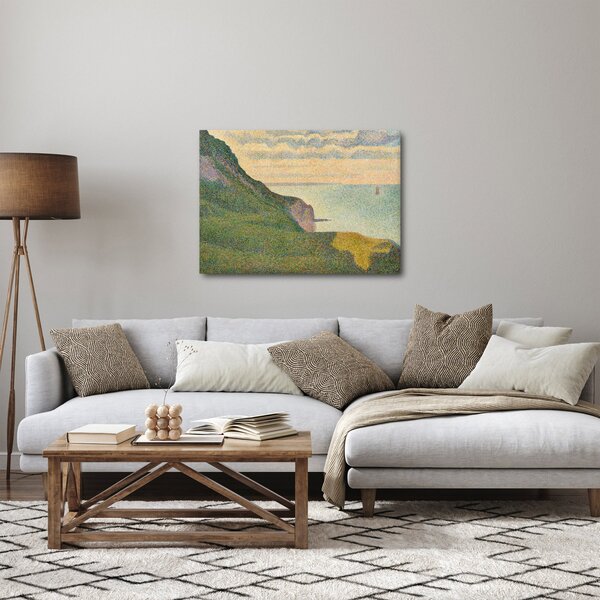 Obraz - Georges Seurat, Seascape at Port-en-Bessin, Normandy, reprodukce (70x50 cm)
