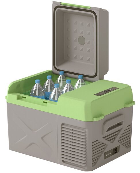 Outsunny 12 Litrová Chladicí Skříňka s Kompresorem Elektrická Chladicí Skříňka s Funkcí Chlazení Propojení Mrazicí Skříňka Termobox Mini Lednička 12/2
