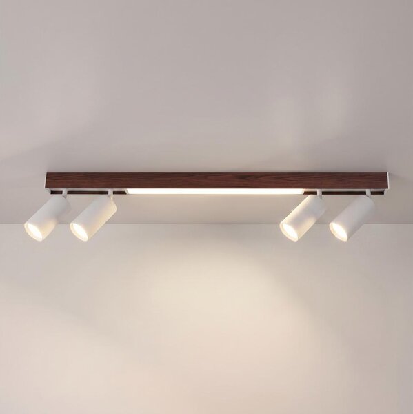 Brilagi - LED Bodové svítidlo SELE 4xGU10/30W/230V + LED/20W bílá/dekor dubu