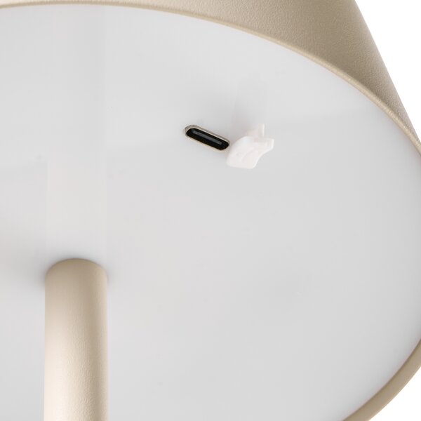 LED bezdrátová stolní lampa GUDER se stmívačem Kov Béžová