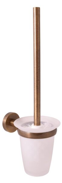 SLEZAK-RAV - WC štětka, miska sklo, stará mosaz (bronz) Koupelnový doplněk COLORADO, Barva: stará mosaz COA0500SM
