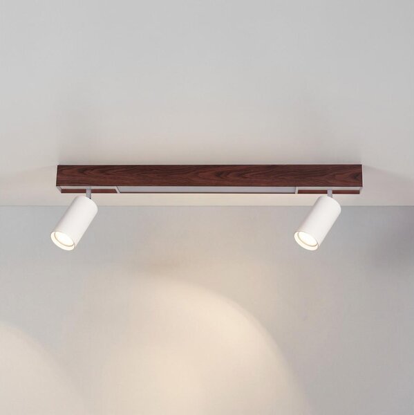 Brilagi - LED Bodové svítidlo SELE 2xGU10/30W/230V + LED/15W bílá/dekor dubu