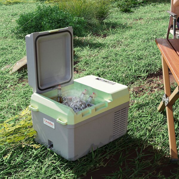 Outsunny 12 Litrová Chladicí Skříňka s Kompresorem Elektrická Chladicí Skříňka s Funkcí Chlazení Propojení Mrazicí Skříňka Termobox Mini Lednička 12/2