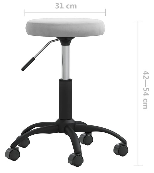 Otočná kancelářská židle světle šedá samet 333174