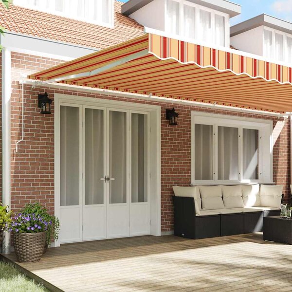 Stahovací markýza Žlutá a oranžová 600 × 300 cm 3331597