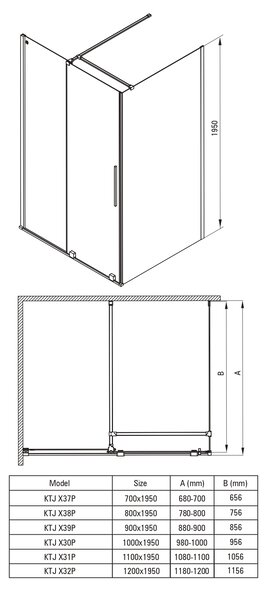Deante Kerria Plus sprchový kout 90x90 cm čtvercový grafitová kartáčovaný/průhledné sklo KPNDP09P09