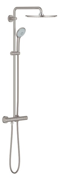 Grohe Euphoria sprchová sada na stěnu s termostatem s dešťovou sprchou SuperSteel 26075DC0